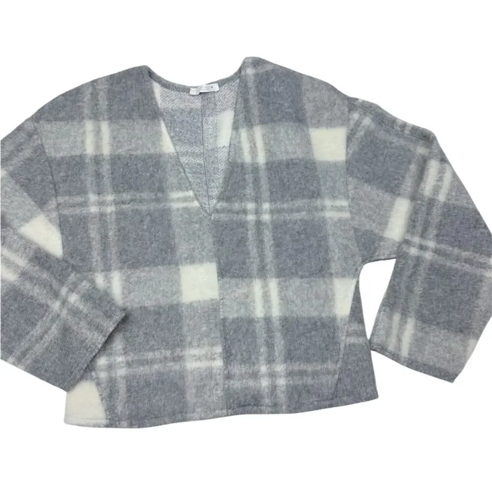 Zara Plaid Knit Top - Picture 2 of 7